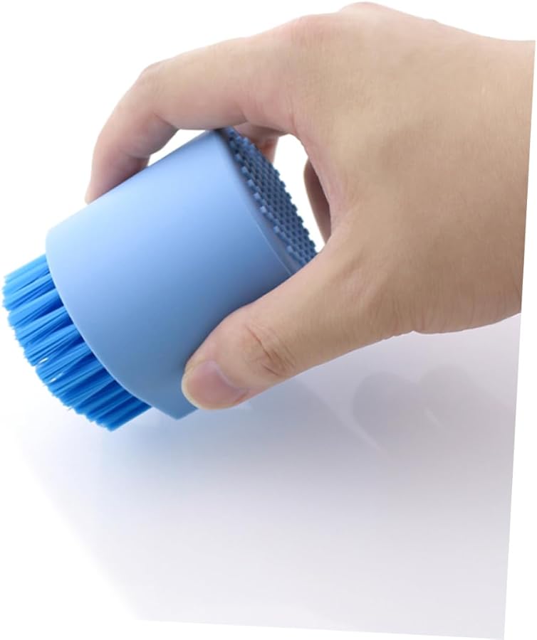 فرشاة غسيل ملابس صغيرة بشعيرات النايلون أداة تنظيف متعددة الوظائف للغسيل والأحذية باللون الأزرق - Image 4